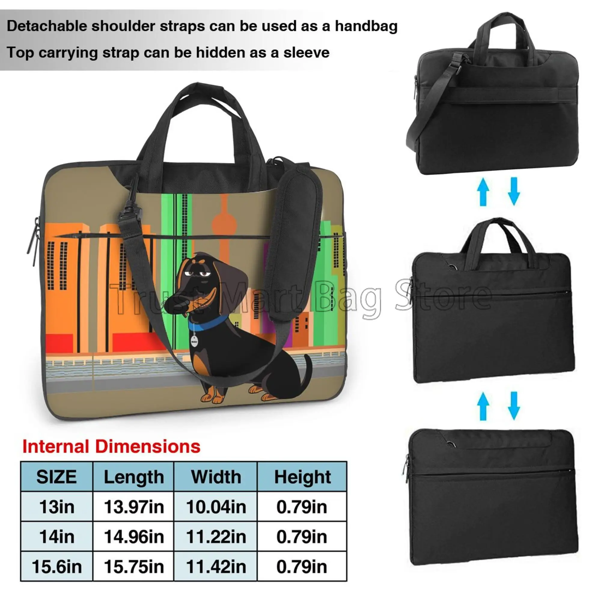 Cute Dachshund Print Laptop Ca - Laptop Backpack 15.6 recension och pris