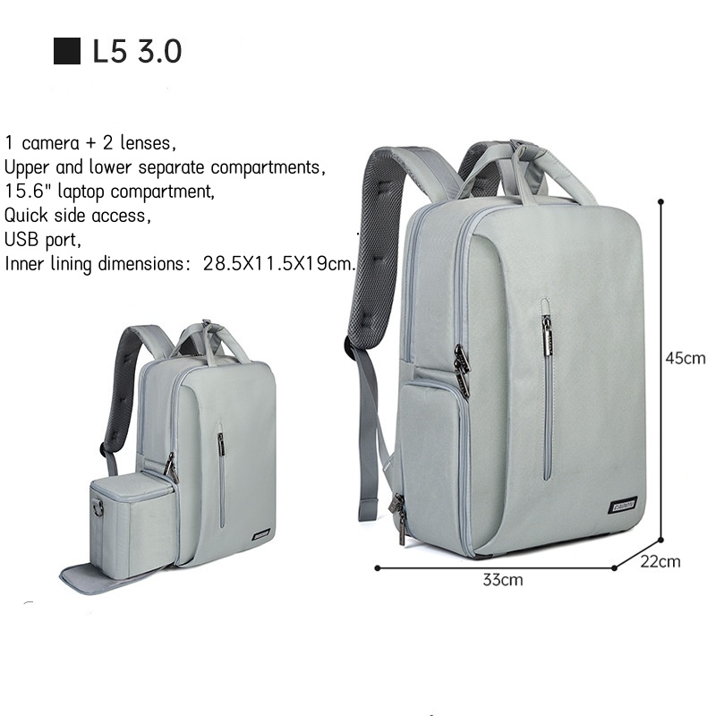 large Camera Backpack DSLR/SLR - Laptop Backpack 15.6 recension och pris