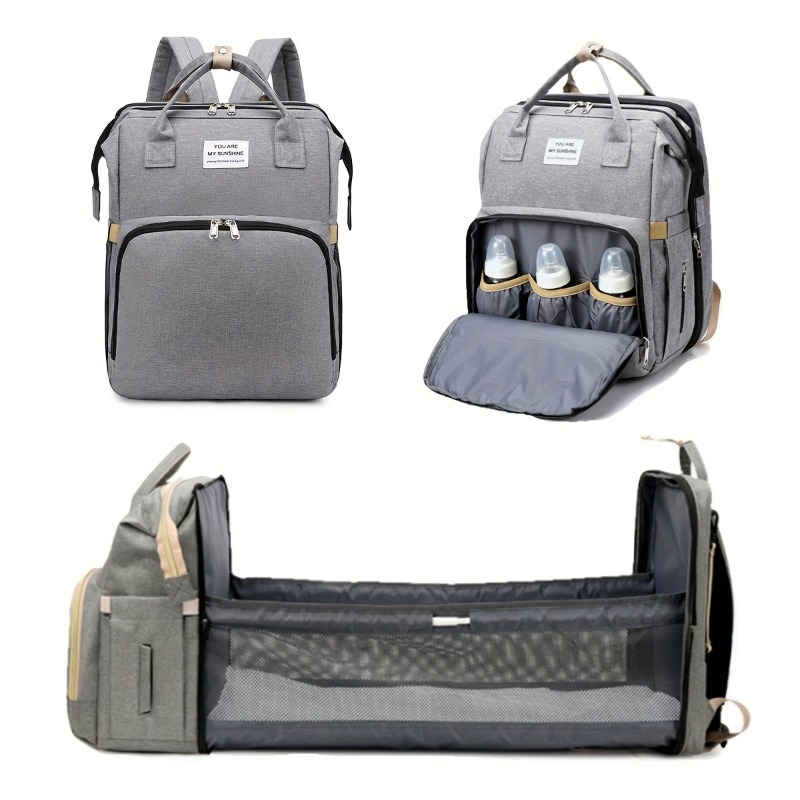 Fashionable Folding Baby Crib  - Backpack Diaper Bag recension och pris