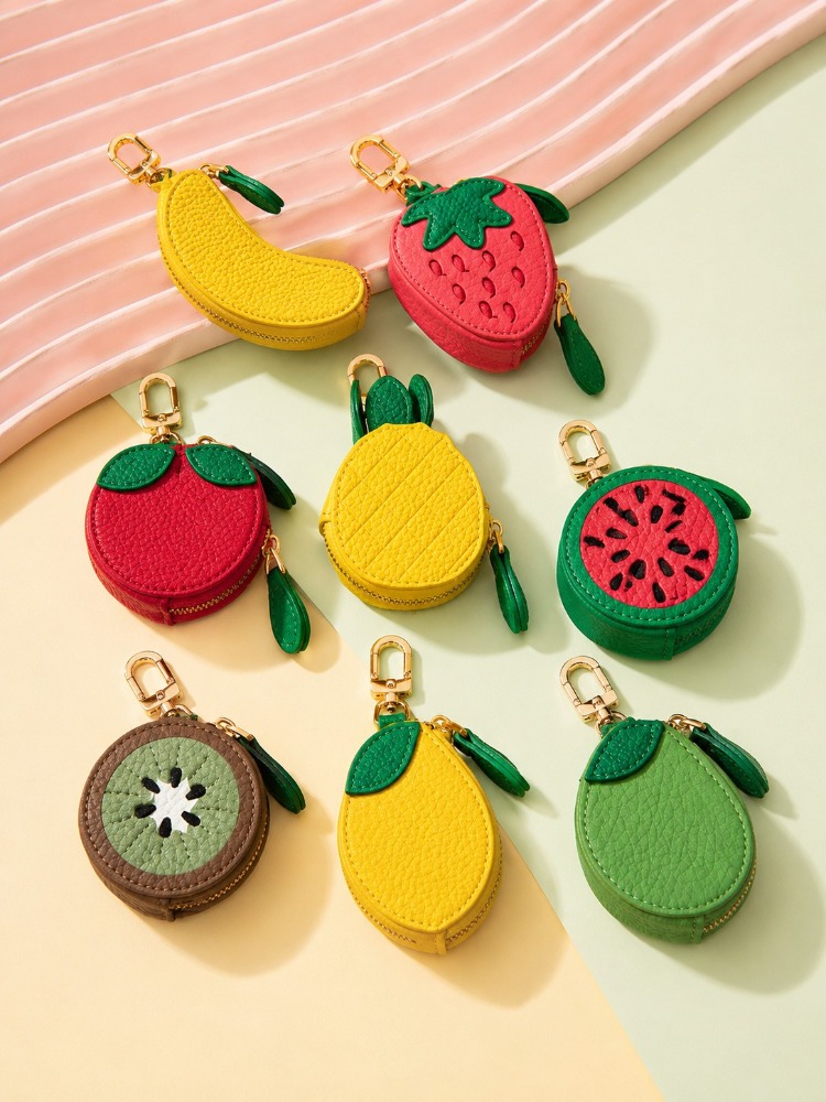 Cute Fruit Leather Keychain Mi - Backpack Insert Organizer recension och pris