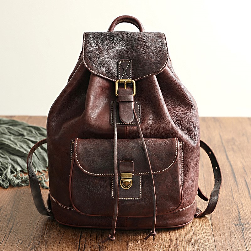 Johnature Leisure Travel Bag N - Leather Backpack Vintage recension och pris